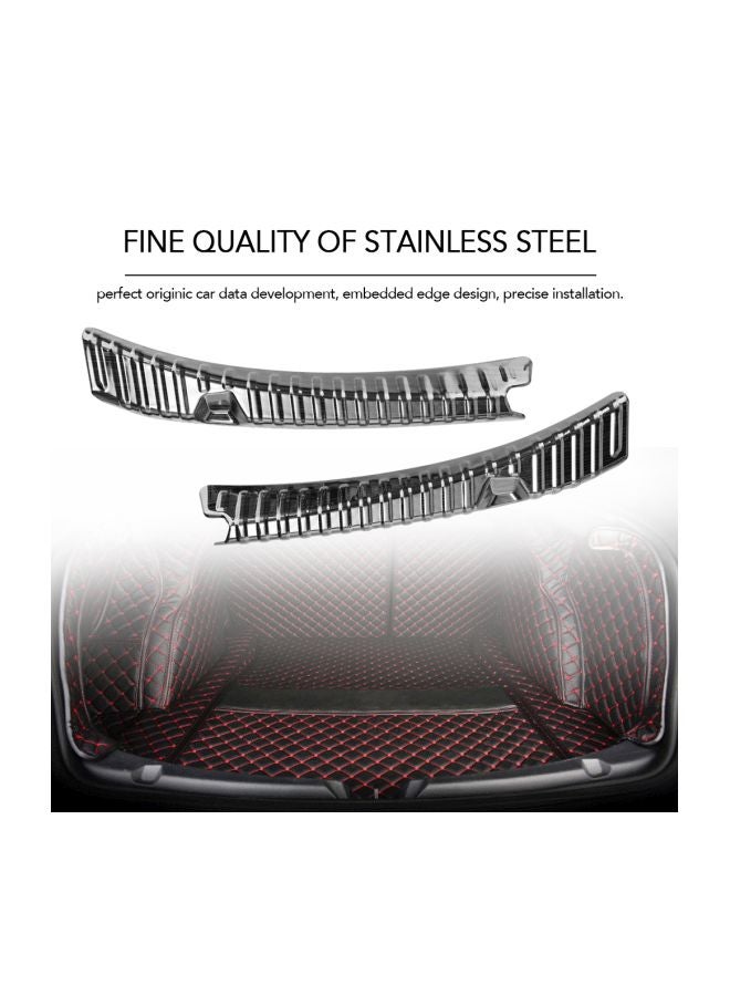 Generic Car Stainless Steel Rear Boot Bumper Protector For Tesla Model 3 2018 2019  - Image 2