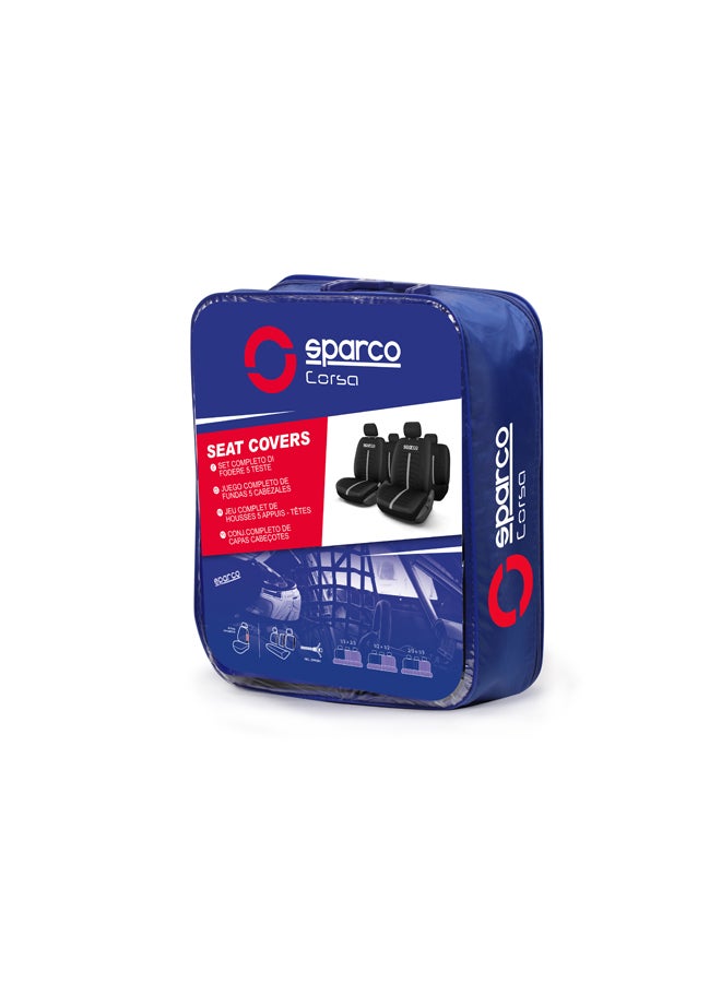 Sparco 2-Piece Polyester Seat Cover - Image 3