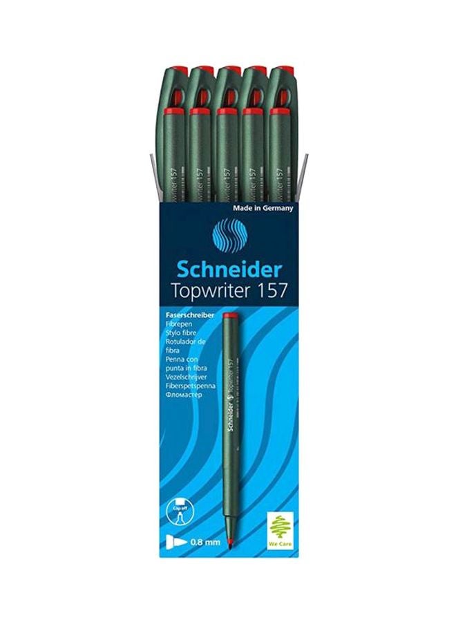 Schneider - Pack Of 10 Topwriter Ballpoint Red - Image 1