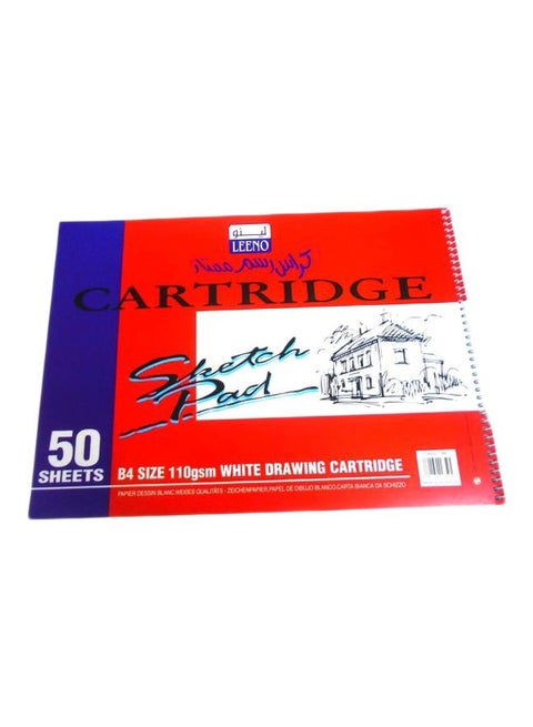 كراس رسم كارتيدج مقاس 110gsm B4 أحمر/أزرق