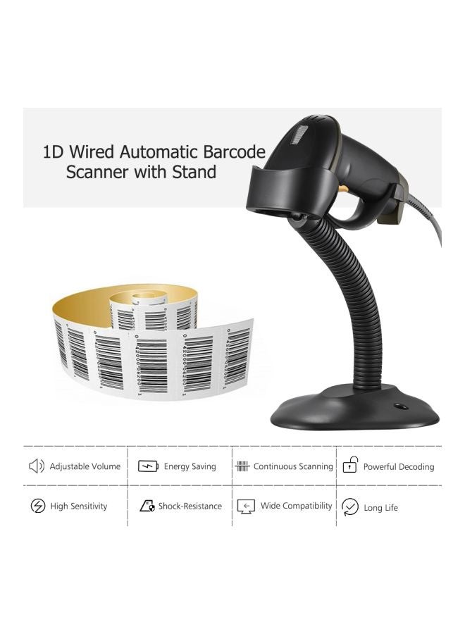 أيبيسي ماسح ضوئي آلي للباركود مزود بمنفذ USB أسود - Image 5