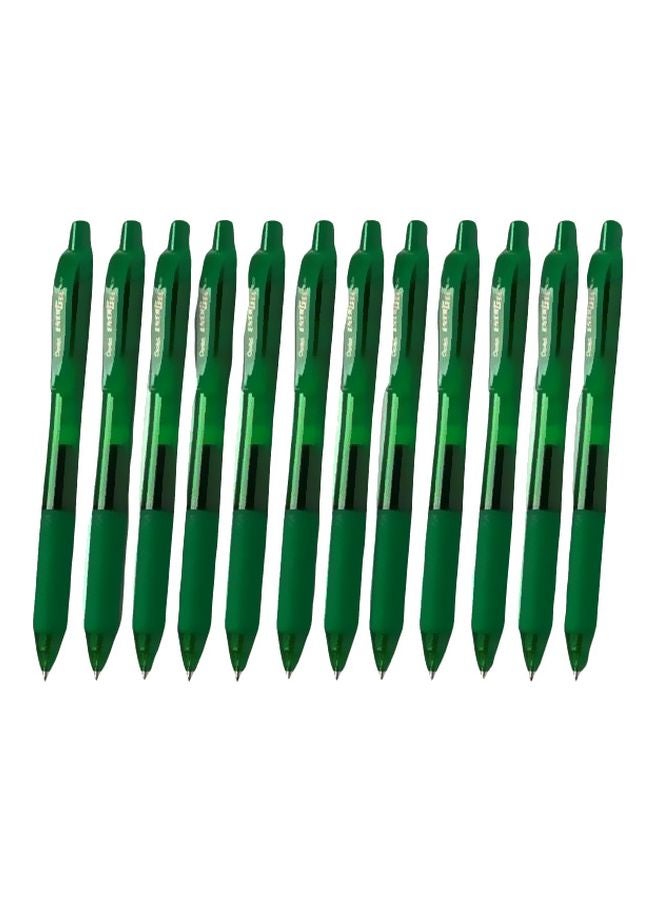 12-Piece Energel X Gel Ink Pen Green