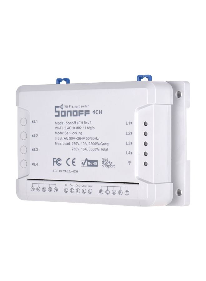 SONOFF 4-Channel Rev2 Wi-Fi Light Smart Swtich White/Black - Image 5