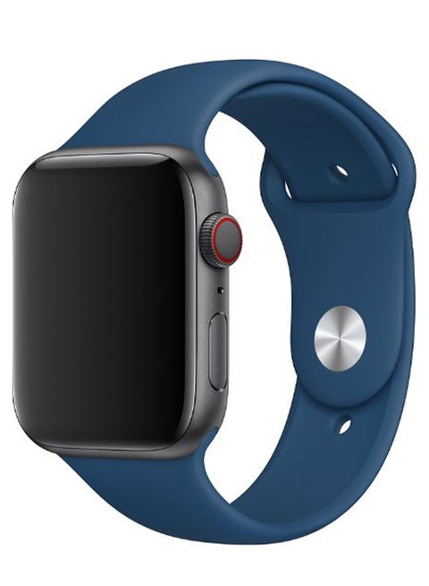 Solid Replacement Band For Apple Watch Series 5/4/3/2/1 Blue Horizon