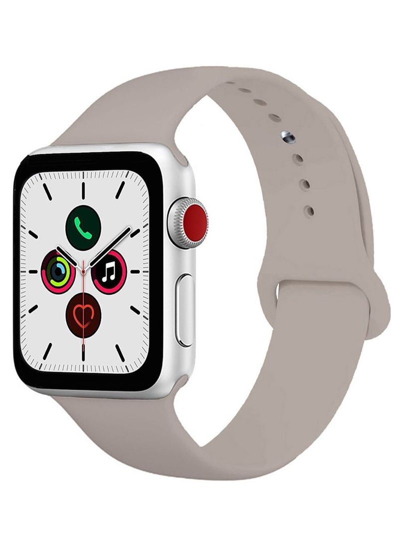 Perfii - Solid Replacement Band For Apple Watch Series 5/4/3/2/1 Pebble - Image 1