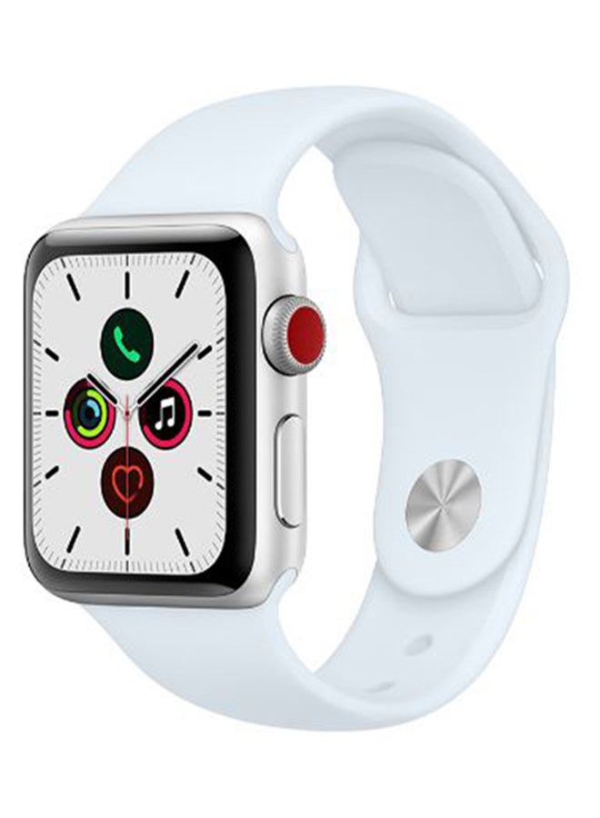 Perfii - Solid Replacement Band For Apple Watch Series 5/4/3/2/1 White - Image 1