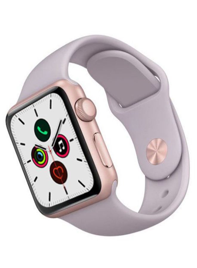 Perfii - Solid Silicone Replacement Band For Apple Watch Series 5/4/3/2/1 Lavender - Image 1