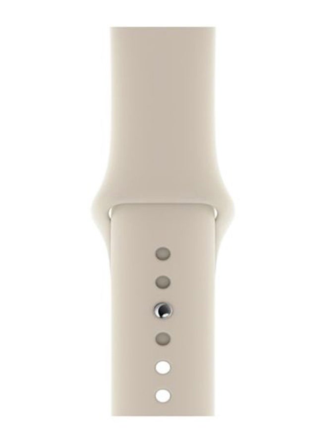 Perfii - Solid Silicone Replacement Band For Apple Watch Series 5/4/3/2/1 Stone - Image 1