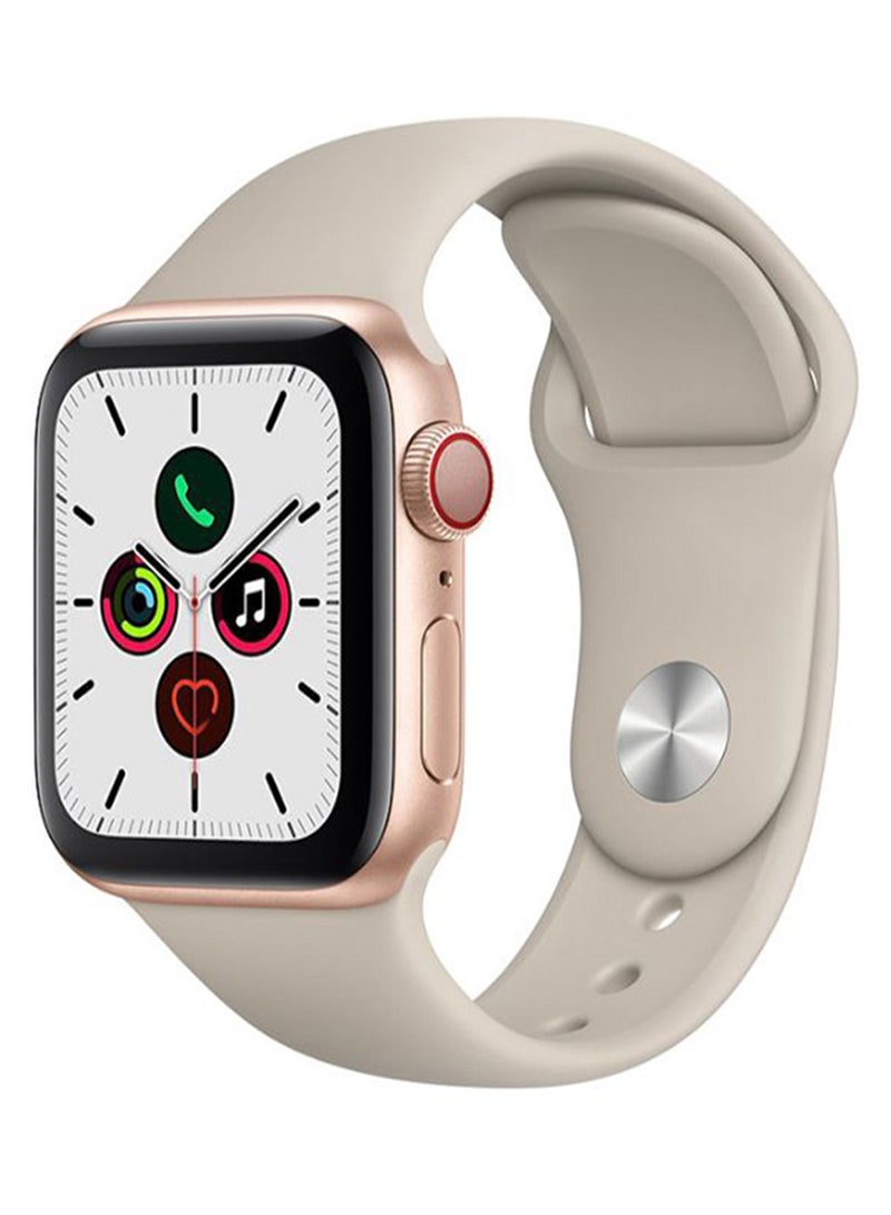 Perfii - Solid Silicone Replacement Band For Apple Watch Series 5/4/3/2/1 Stone - Image 1