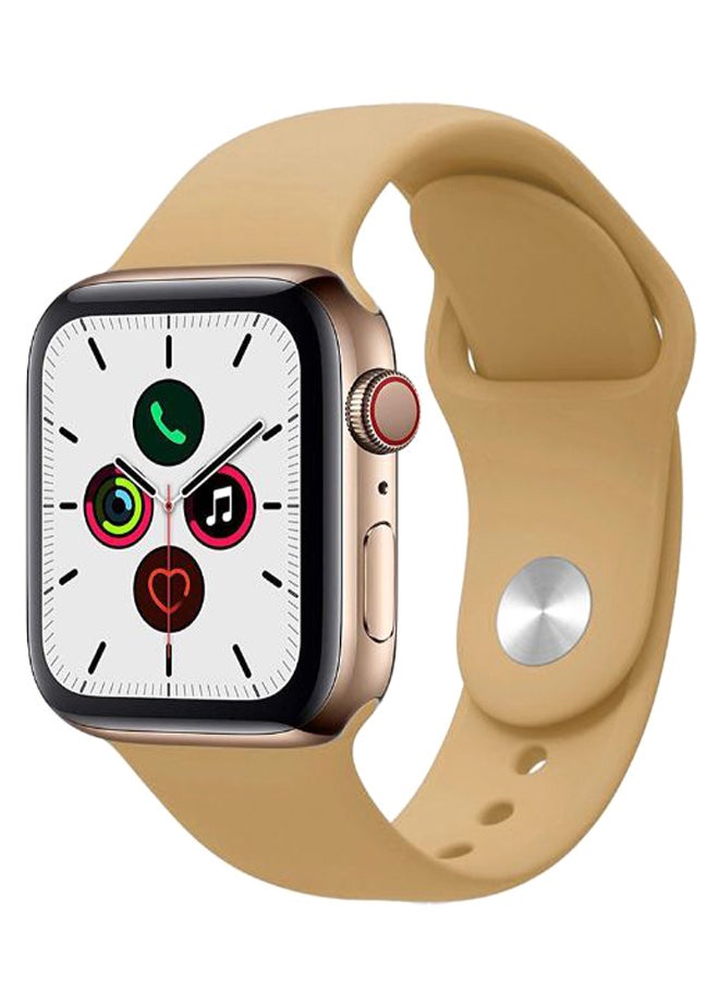 Perfii - Solid Replacement Band For Apple Watch Series 5/4/3/2/1 Walnut - Image 1