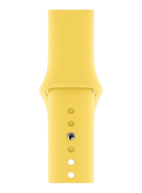 Solid Replacement Band For Apple Watch Series 5/4/3/2/1 Yellow