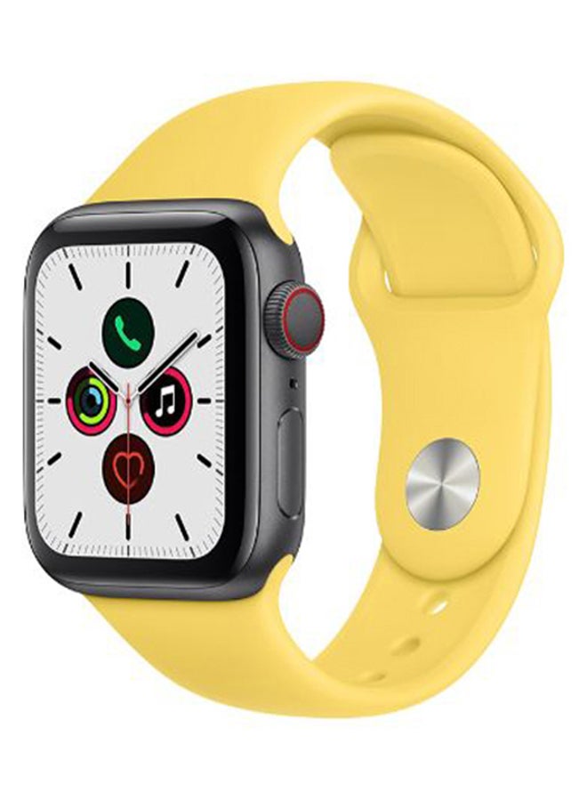 Perfii - Solid Replacement Band For Apple Watch Series 5/4/3/2/1 Yellow - Image 1