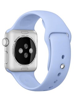 Perfii Solid Silicone Replacement Band For Apple Watch Series 5/4/3/2/1 Light Blue  - Image 2