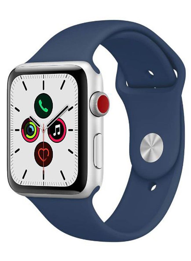 Perfii - Solid Replacement Band For Apple Watch Series 5/4/3/2/1 Blue Cobalt - Image 1