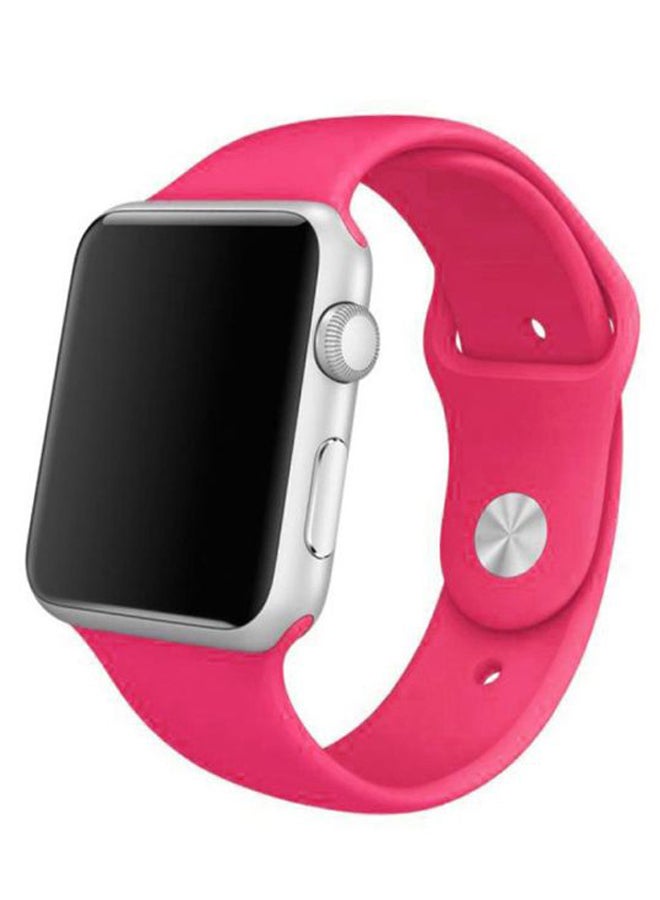 Perfii - Solid Replacement Band For Apple Watch Series 5/4/3/2/1 Pink - Image 1