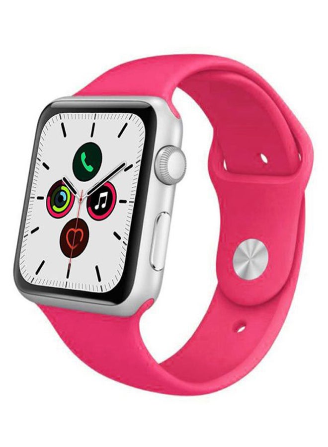 Perfii - Solid Replacement Band For Apple Watch Series 5/4/3/2/1 Pink - Image 1