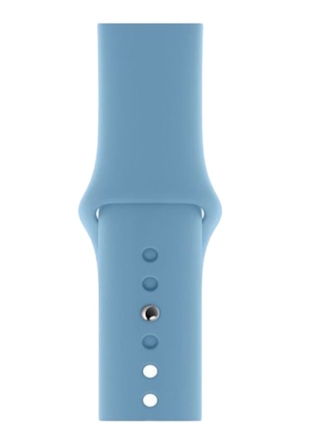Perfii - Solid Replacement Band For Apple Watch Series 5/4/3/2/1 Cornflower - Image 1