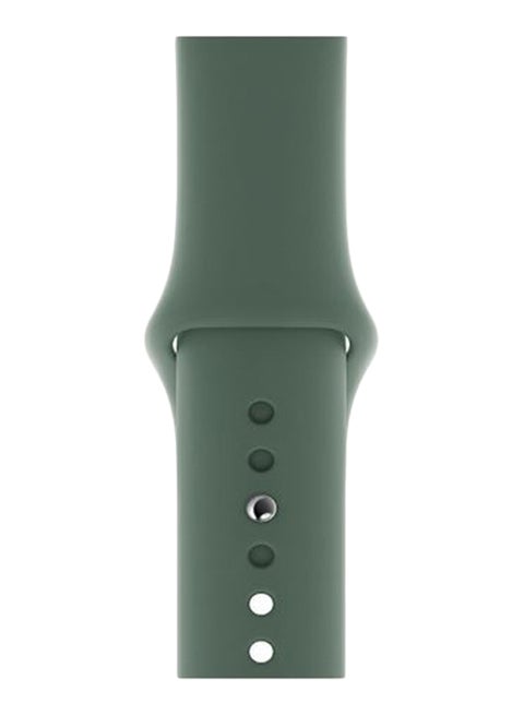 Solid Silicone Replacement Band For Apple Watch Series 5/4/3/2/1 Pine Green