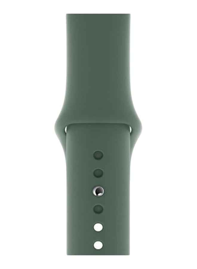 Perfii - Solid Silicone Replacement Band For Apple Watch Series 5/4/3/2/1 Pine Green - Image 1