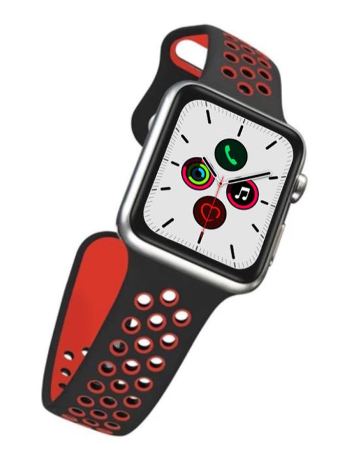 Perfii Dot Replacement Band For Apple Watch Series 5/4/3/2/1 Black/Red - Image 2