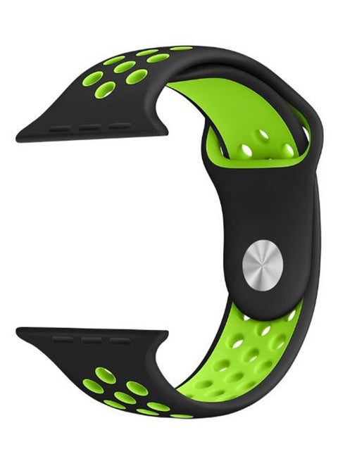 Dot Replacement Band For Apple Watch Series 5/4/3/2/1 Black/Green