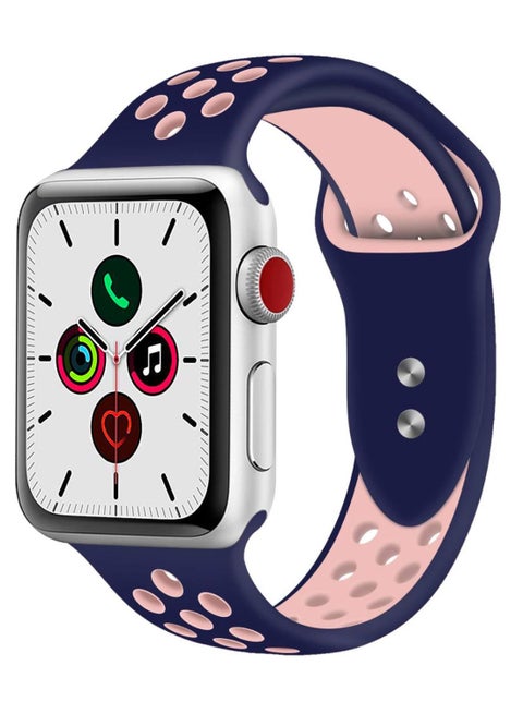 Dot Replacement Band For Apple Watch Series 5/4/3/2/1 Ocean Blue/Pink