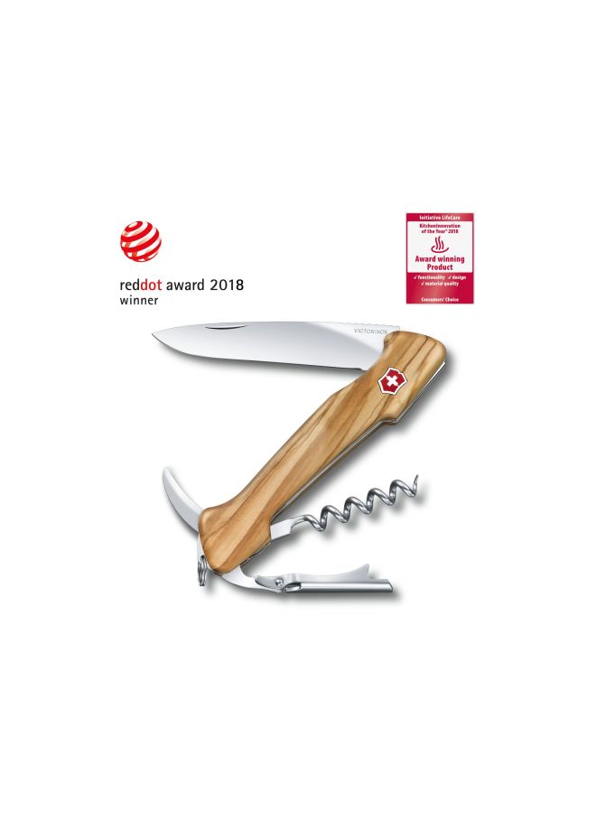 Victorinox Wooden Knife And Bottle Opener Brown/Silver 130mm  - Image 5
