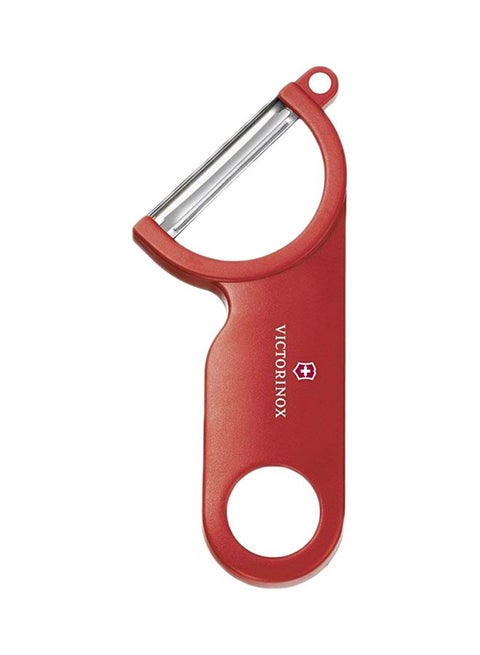 Stainless Steel Vegetable Peeler Red/Silver 13.4x5.5x1.2mm
