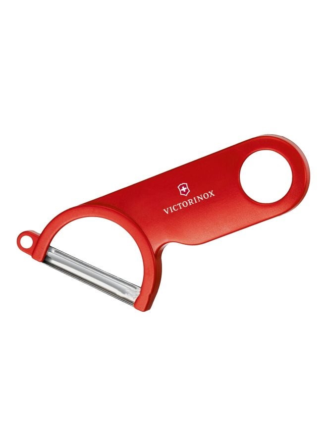 Stainless Steel Vegetable Peeler Red/Silver 13.4x5.5x1.2mm