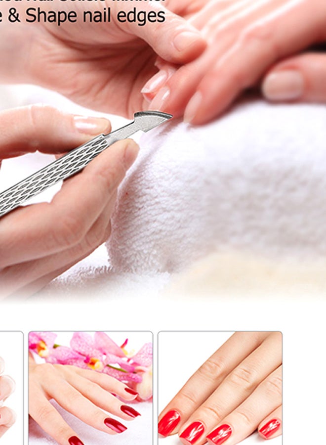 Generic Nail Dead Skin Callus Remover Cuticle Pusher Silver  - Image 2