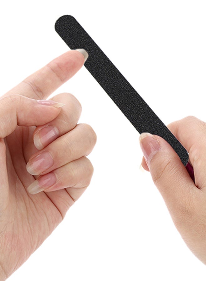 5-Piece Sanding Disposable Nail File Set Black/Grey - Image 2
