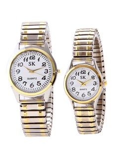 Casual Stainless Steel Quartz Analog Couple Watch NSSB037006573