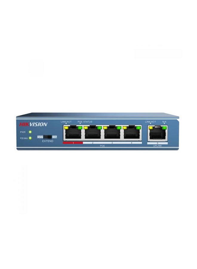 HIKVISION - 4-Port Unmanaged PoE Switch Black - Image 1
