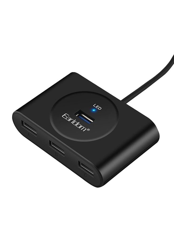 Earldom 4-Port USB Hub Black - Image 1
