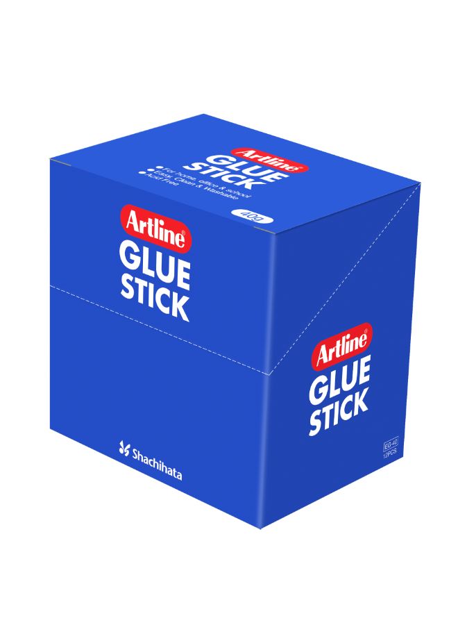 آرت لاين مجموعة أقلام صمغ مكون من 12 قطعة أبيض - Image 3