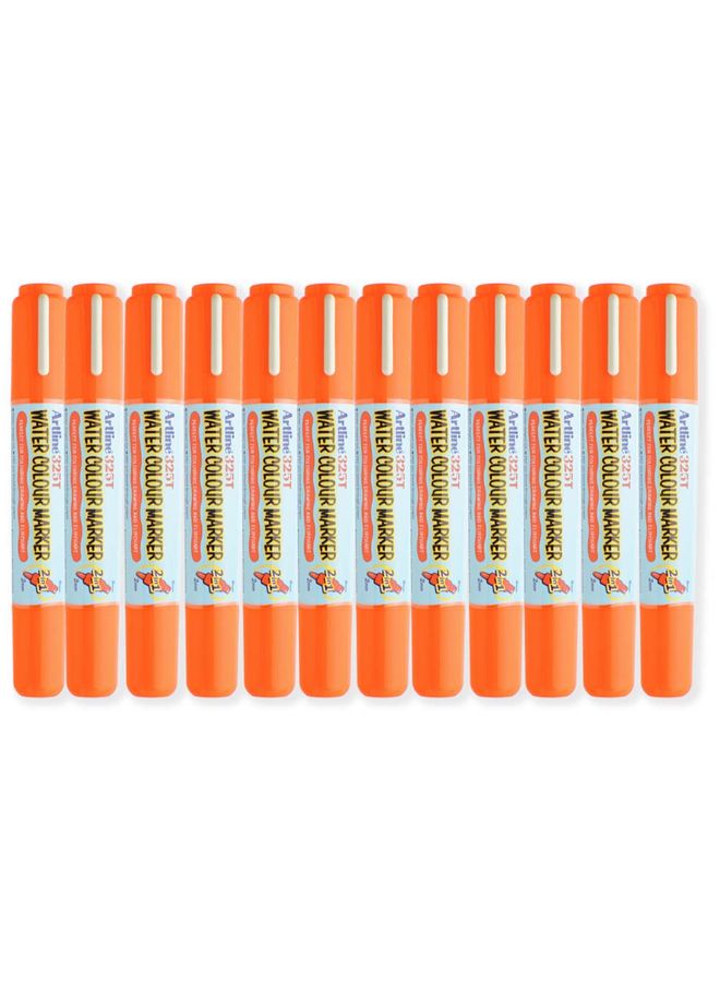 Artline 12-Piece High Grade Water Marker Orange - Image 2