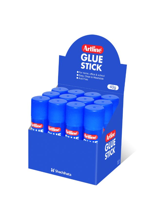 آرت لاين مجموعة أقلام صمغ مكون من 12 قطعة أبيض - Image 2