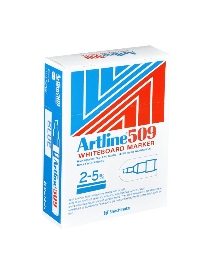 Artline 12-Piece White Board Marker Blue - Image 3