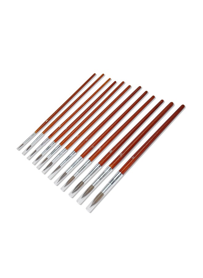 آرتمايت فرشاة عالية الجودة للفنانين بني/فضي - Image 1