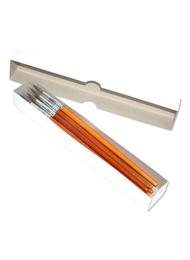 آرتمايت مجموعة فرش للرسم عالية الجودة من 12 قطعة بني/فضي - Image 3