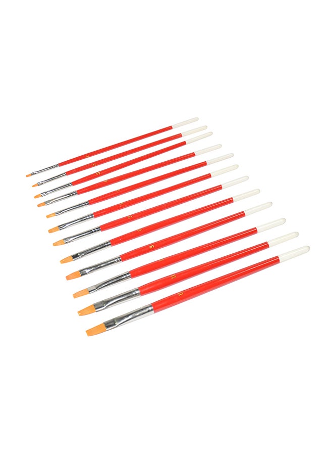 آرتمايت مجموعة فرش للرسم عالية الجودة من 12 قطعة متعدد الألوان - Image 1