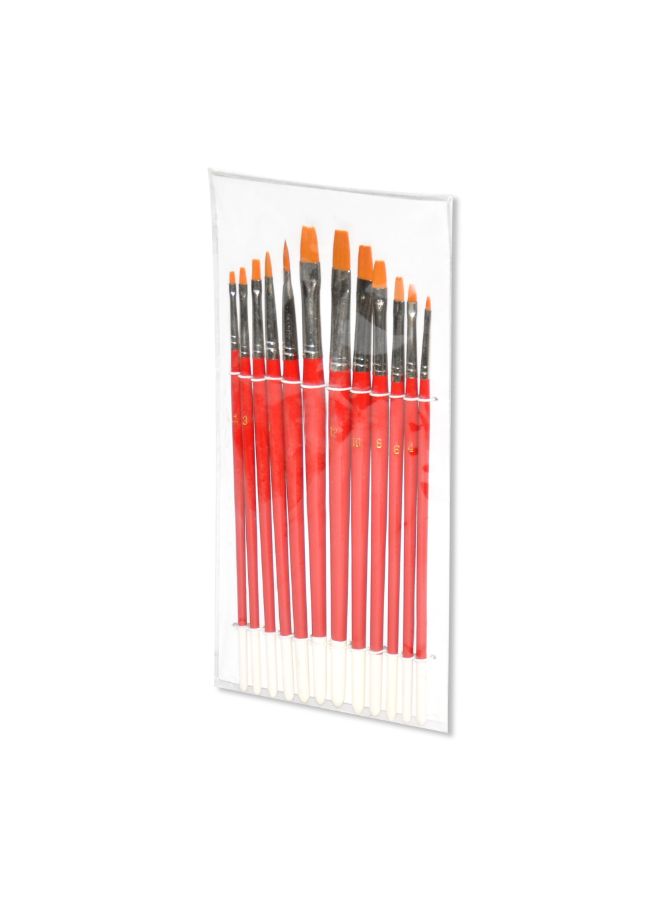 آرتمايت مجموعة فرش للرسم عالية الجودة من 12 قطعة متعدد الألوان - Image 2