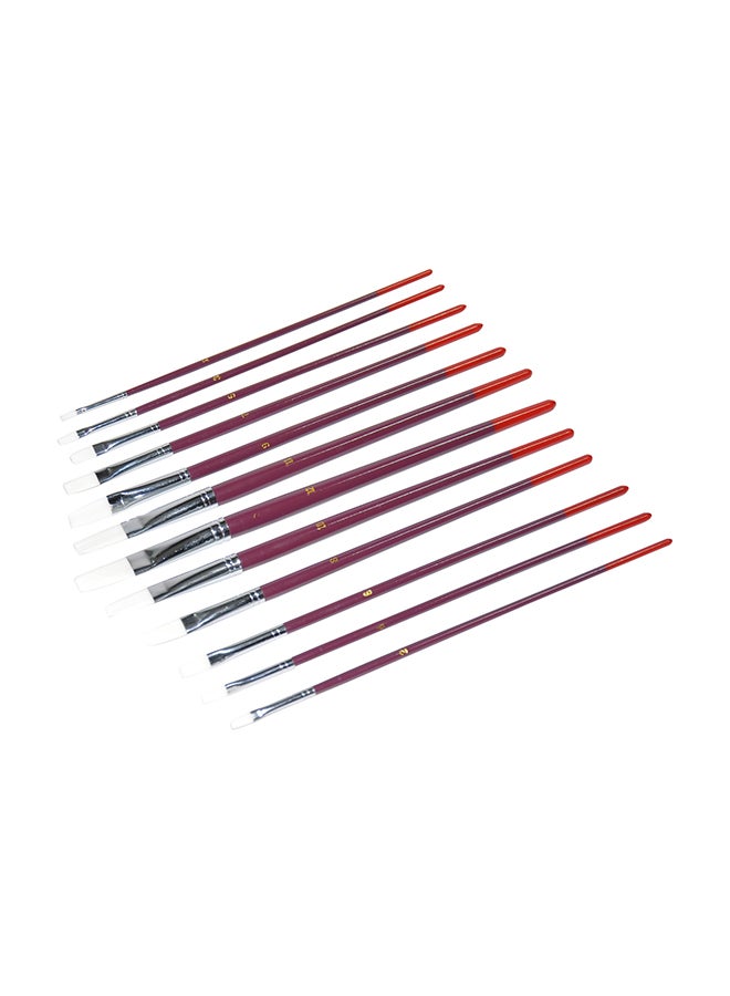 آرتمايت مجموعة فرش للرسم عالية الجودة من 12 قطعة متعدد الألوان - Image 1