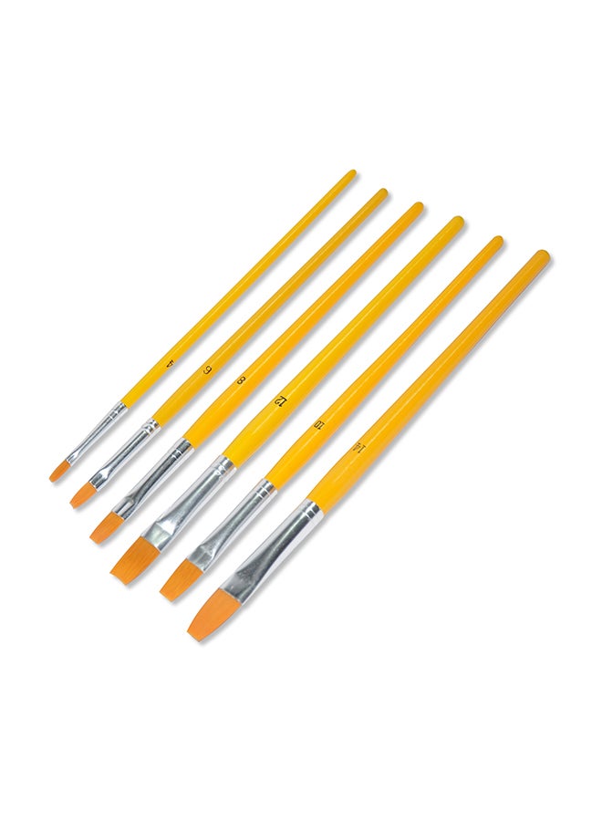 آرتمايت مجموعة فرش مسطحة عالية الجودة من 56 قطعة أصفر/فضي - Image 1