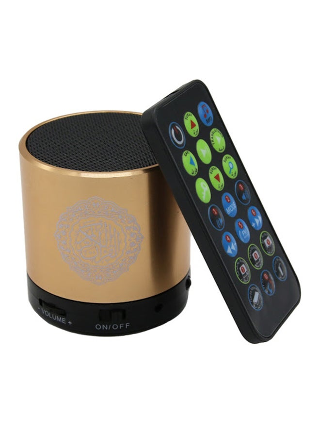 Dar Al Salam Quran Speaker With Remote Gold/Black - Image 3