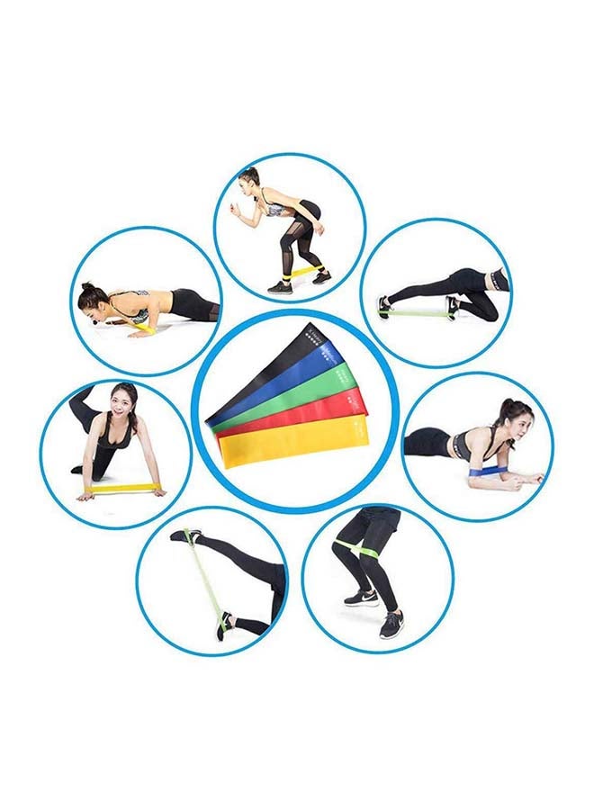 Generic Set of 5 Exercise Resistance Bands With Bag - Image 3