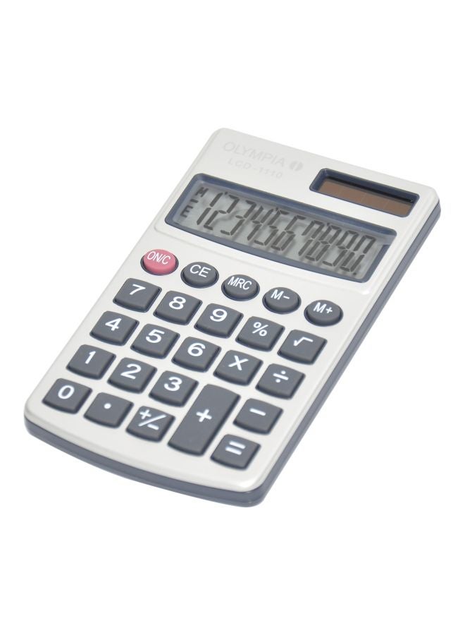 Olympia - LCD-1110 10 Digits Pocket Caculator Silver - Image 1