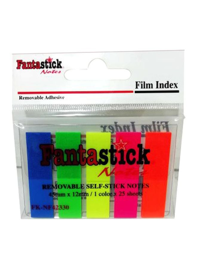 Fantastick 5-Colour Removable Self-Sticky Note Set Multicolour 