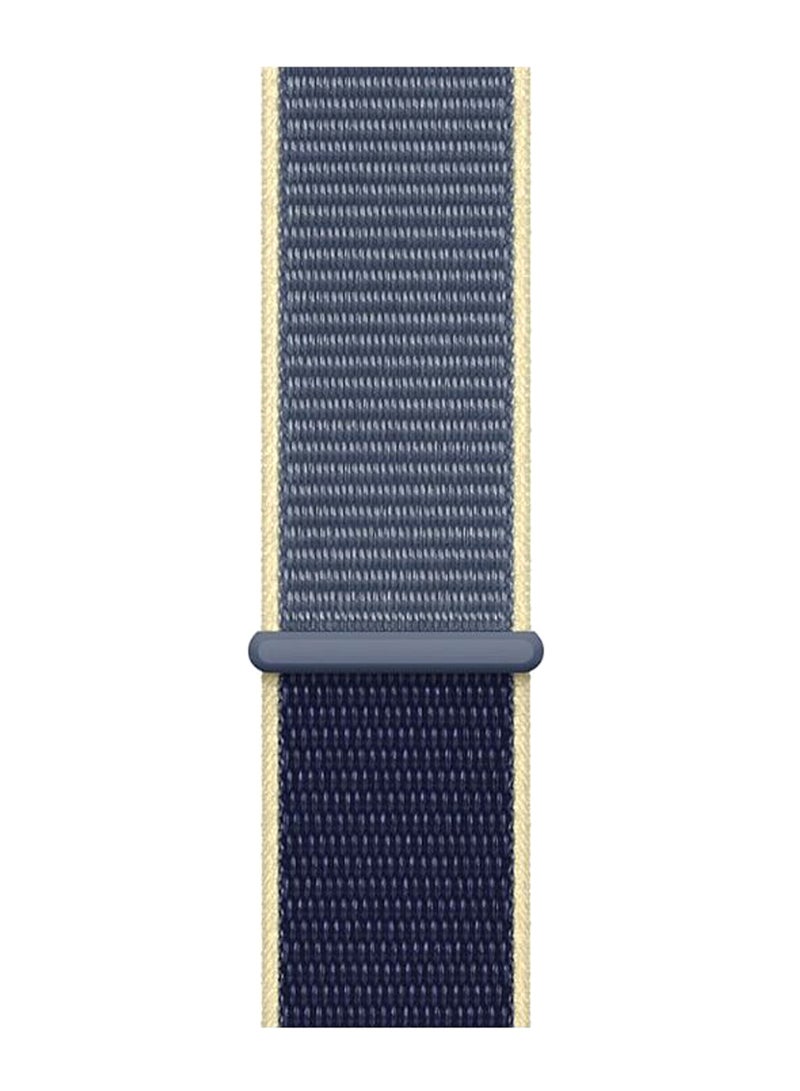 Perfii - Solid Replacement Band For Apple Watch Series 5/4/3/2/1 Alaskan Blue/Beige - Image 1