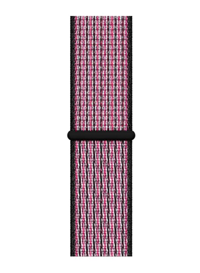 Perfii - Solid Replacement Band For Apple Watch Series 5/4/3/2/1 True Berry/Black - Image 1